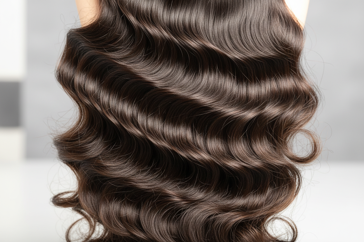 Loose Wave Texture Close-Up
