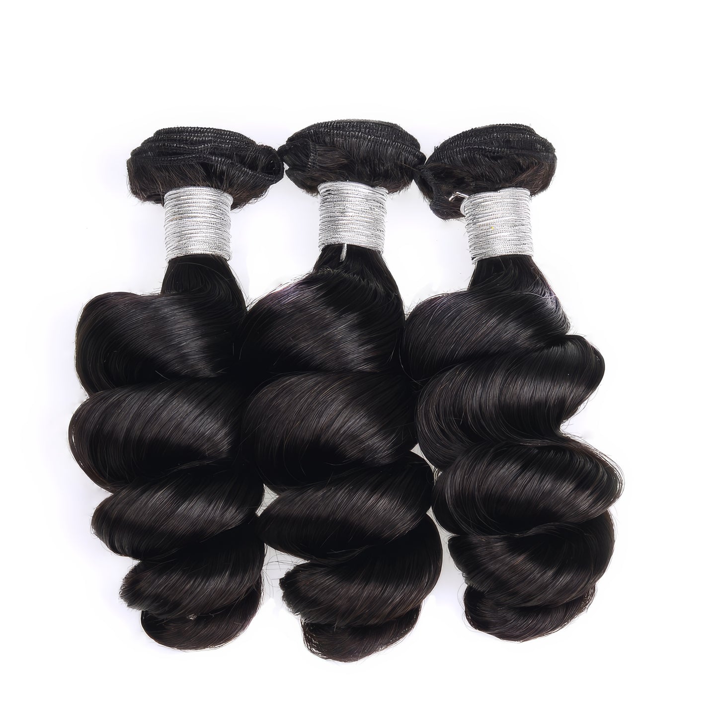 Premium Loose Wave 3 Bundle Deal with HD Lace Closure - Virgin Hair