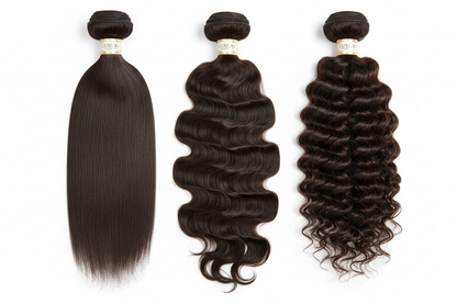 Premium Virgin Hair 3 Bundle Deal - Multiple Textures Available