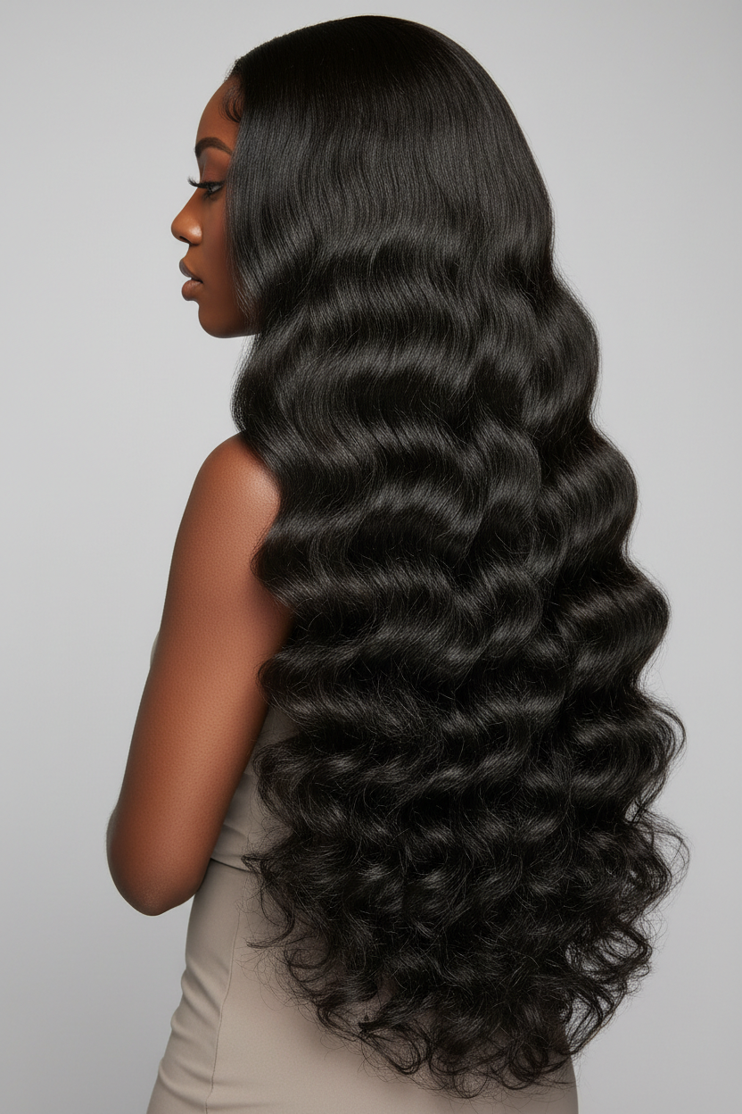 Body Wave Hair Bundle - Side Profile